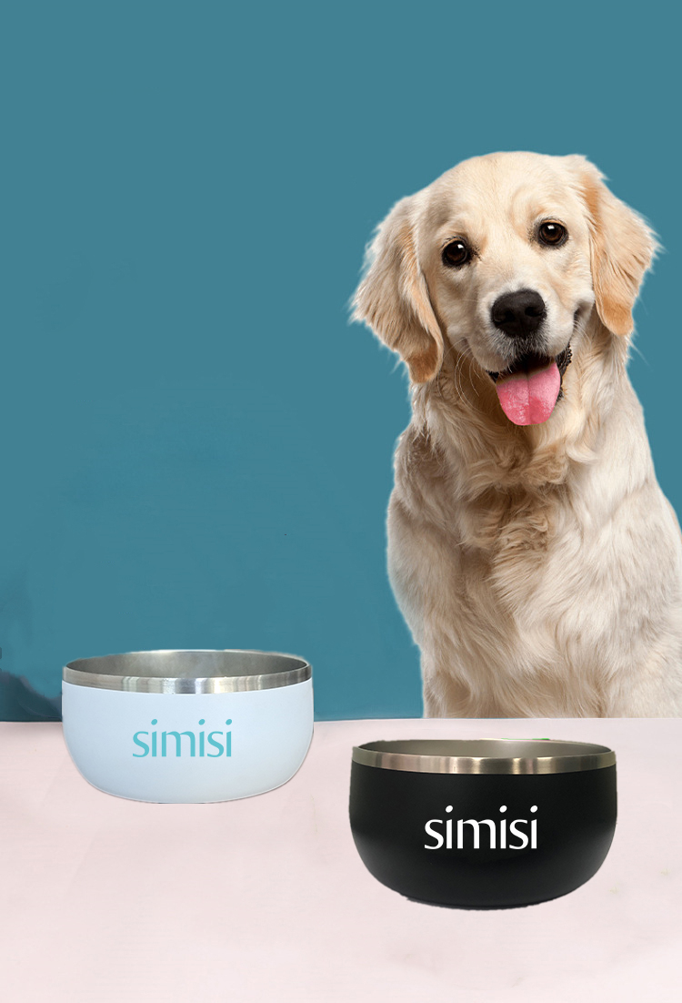 double wall stainless steel dog bowl