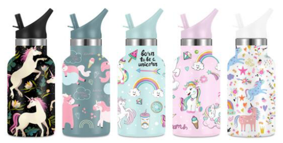 kids double wall stainless steel water bottle
