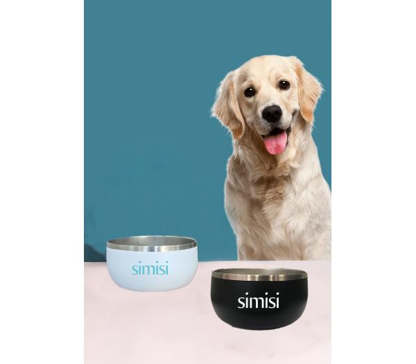 double wall stainless steel dog bowl
