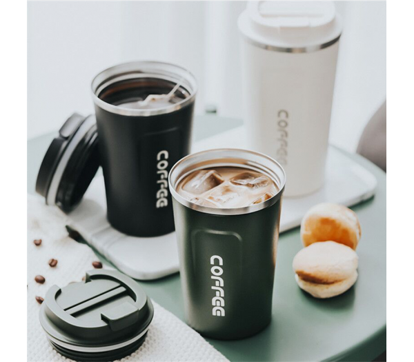 double wall stainless steel coffee mug