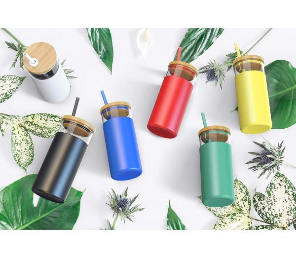 Single wall glass water bottle
