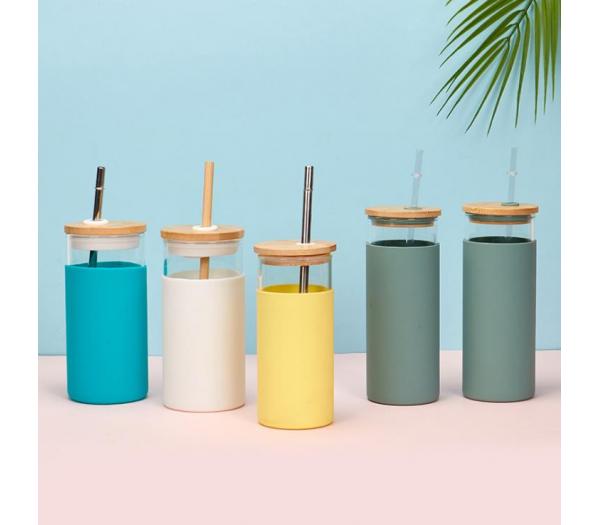 Single wall glass water bottle