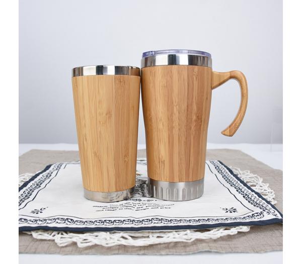 double wall bamboo cup