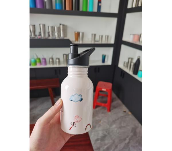 kids single wall stainless steel water bottle